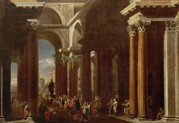 An Architectural Capriccio with a Roman Sacrifice